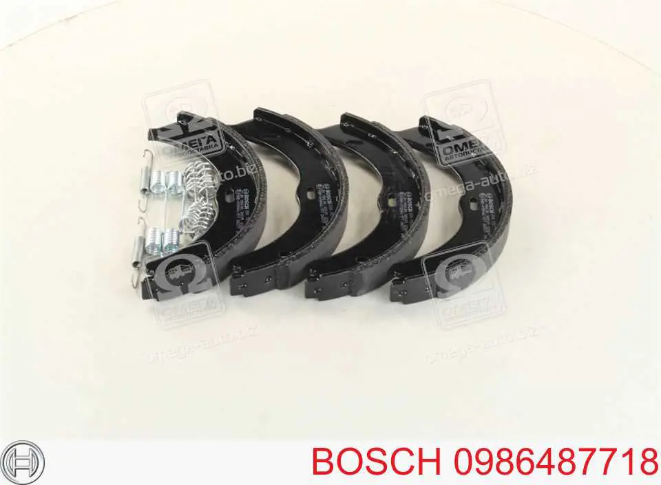 0986487718 Bosch колодки ручника (стояночного тормоза)