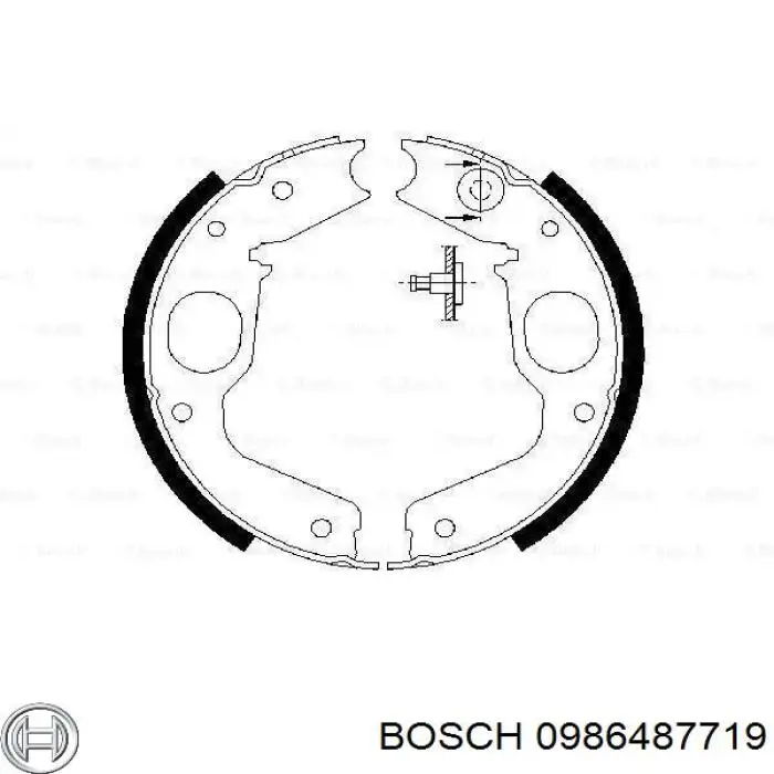 Колодки ручника (стояночного тормоза) Bosch 0986487719