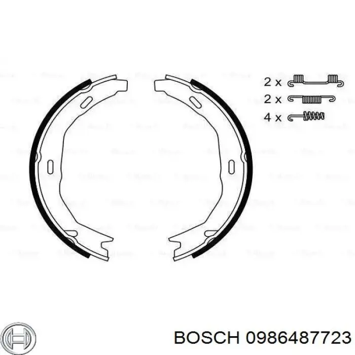 Колодки ручника 0986487723 Bosch