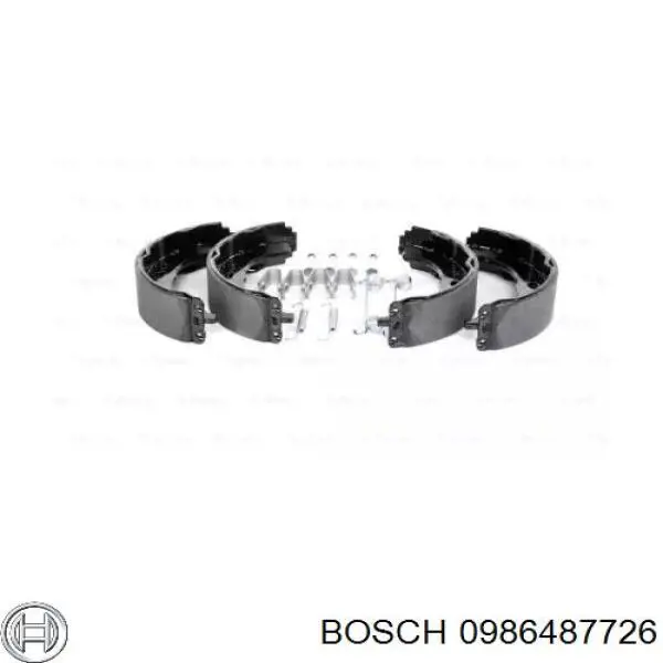 BOSCH Колодки тормозные барабанные ручника (с аксессуарами)