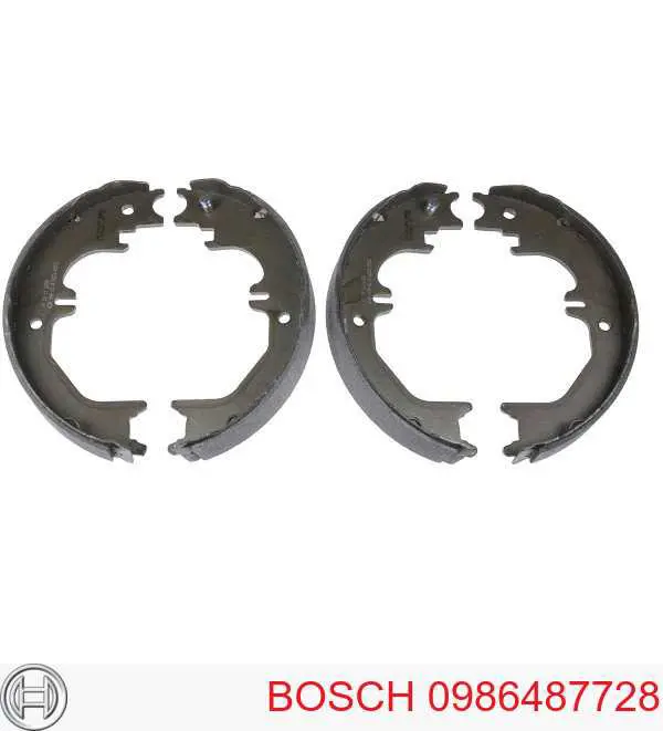 0986487728 Bosch sapatas do freio de estacionamento