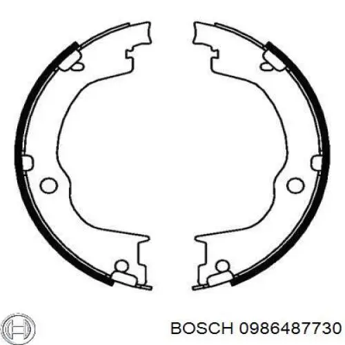 0986487730 Bosch колодки ручника (стояночного тормоза)