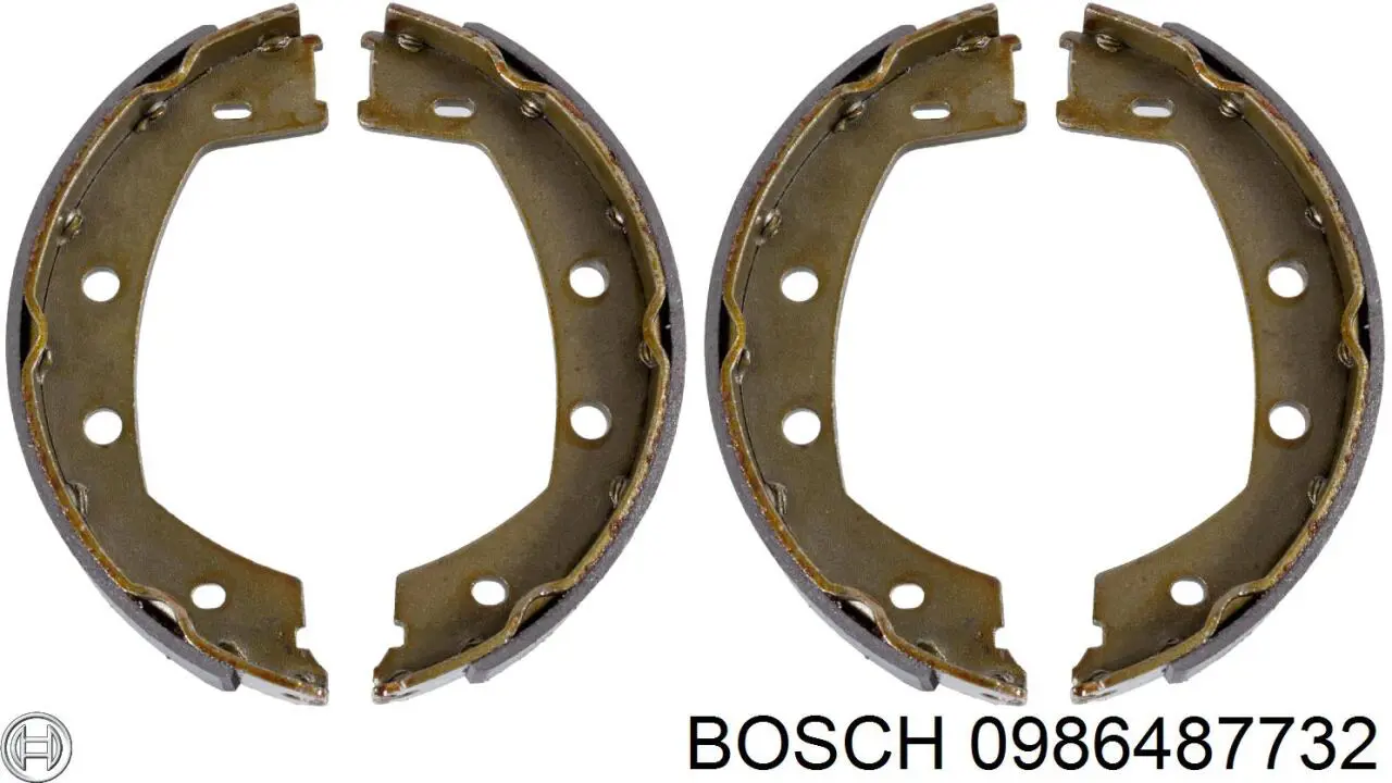 Задние барабанные колодки 0986487732 Bosch