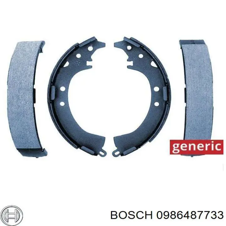 Задние барабанные колодки 0986487733 Bosch