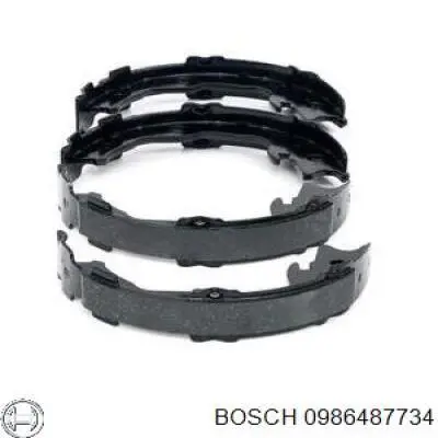 Колодки ручника/стоянкового гальма 0986487734 Bosch