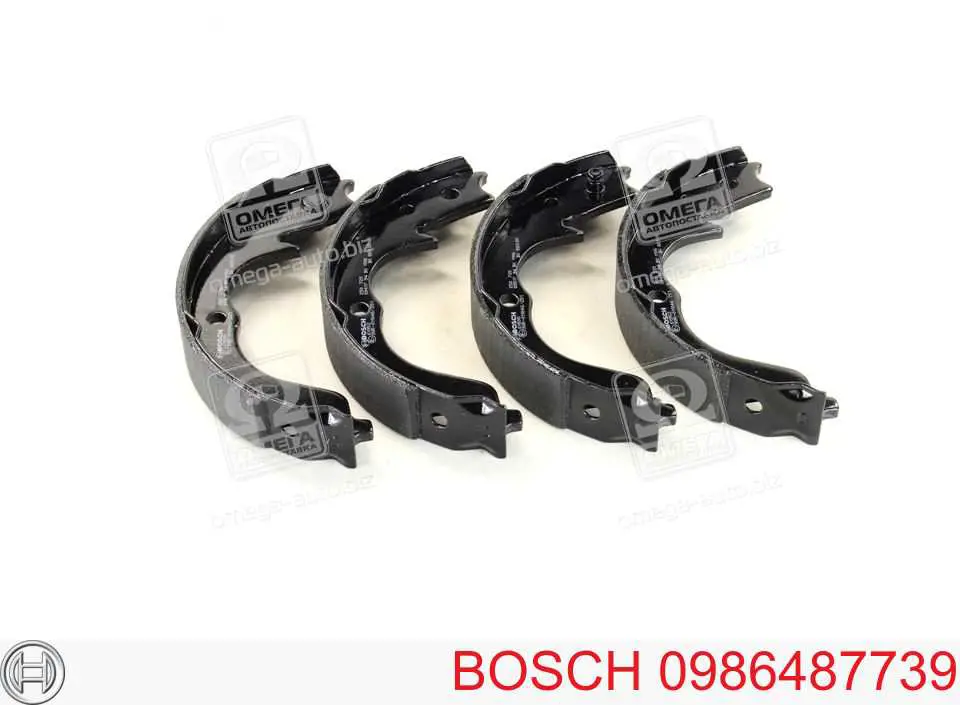 0986487739 Bosch колодки ручника (стояночного тормоза)