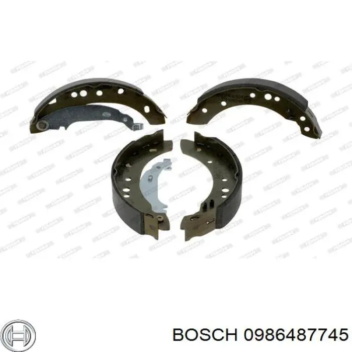 Задние барабанные колодки 0986487745 Bosch