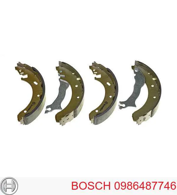 Задние барабанные колодки 0986487746 Bosch