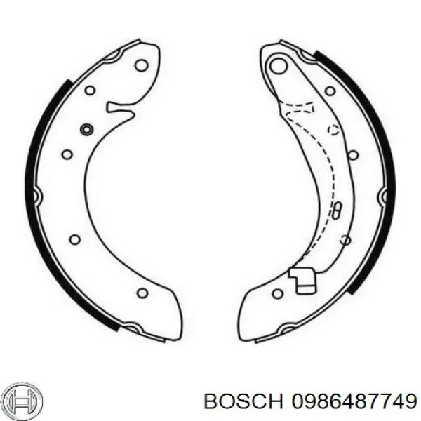 Барабанные колодки Bosch 0986487749