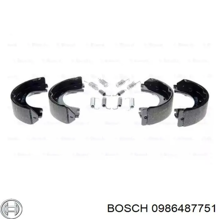 Колодки ручника (стояночного тормоза) Bosch 0986487751