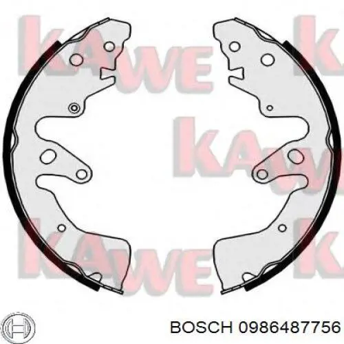 Барабанные колодки Bosch 0986487756