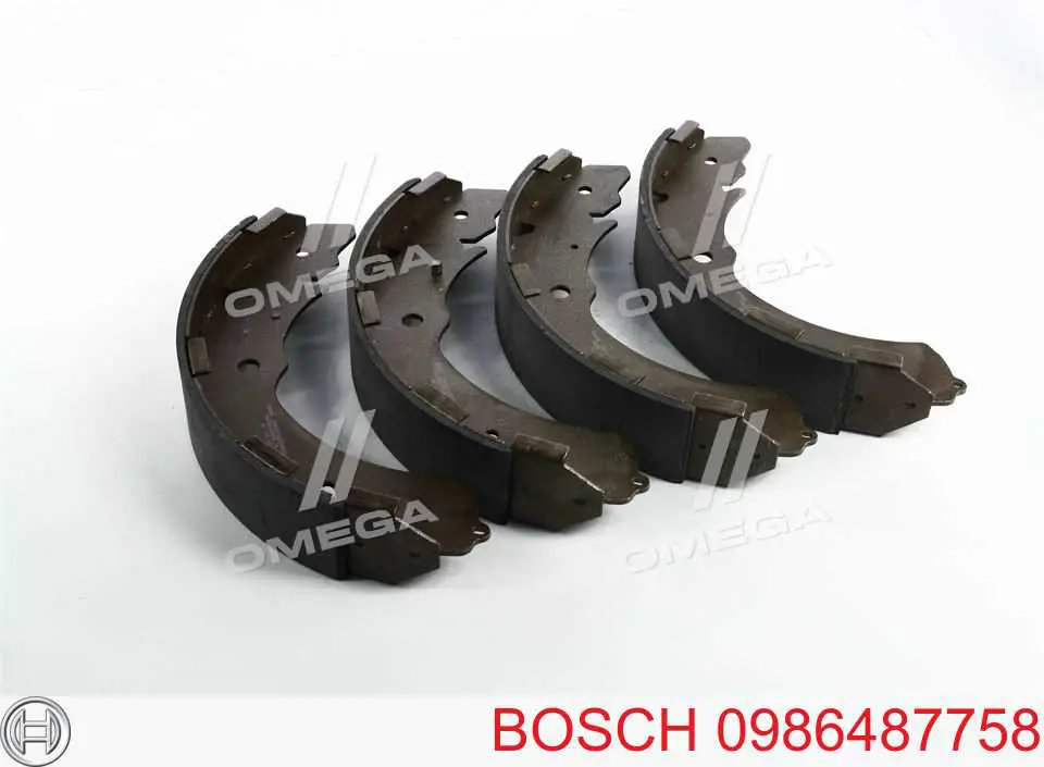 0986487758 Bosch колодки тормозные задние дисковые