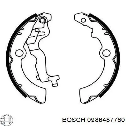 Zapatas de frenos de tambor traseras 0986487760 Bosch