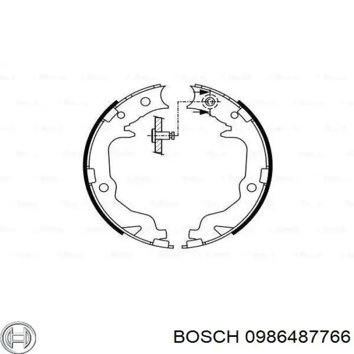0986487766 Bosch колодки ручника