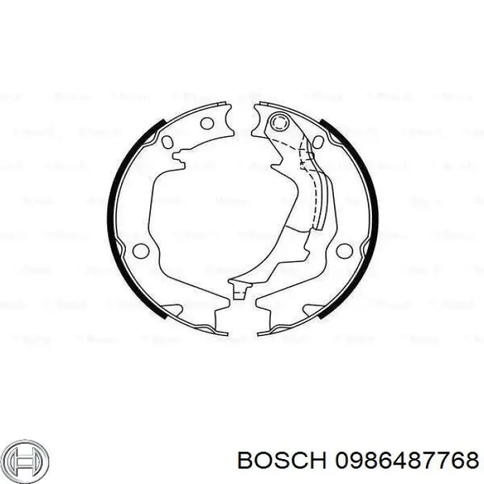 0986487768 Bosch колодки ручника (стояночного тормоза)