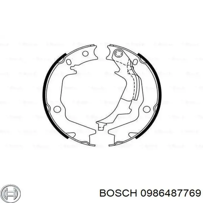 Колодки ручника 0986487769 Bosch