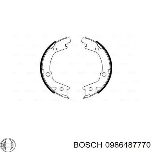 Задние барабанные колодки 0986487770 Bosch