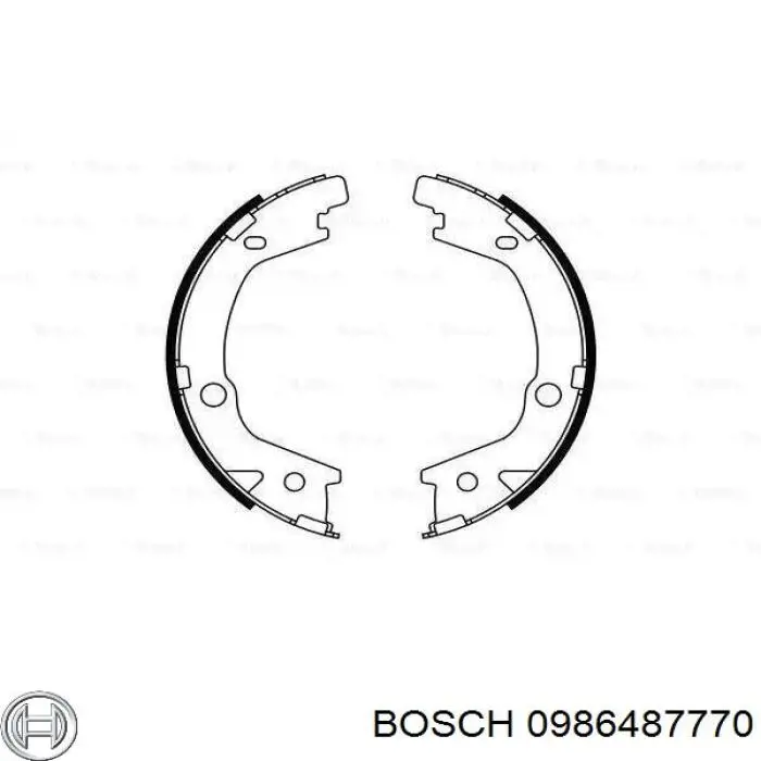 Колодки тормозные задние барабанные BOSCH 0986487770