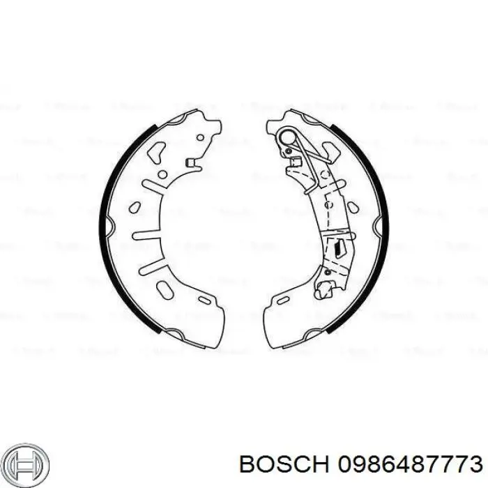 Задние барабанные колодки 0986487773 Bosch