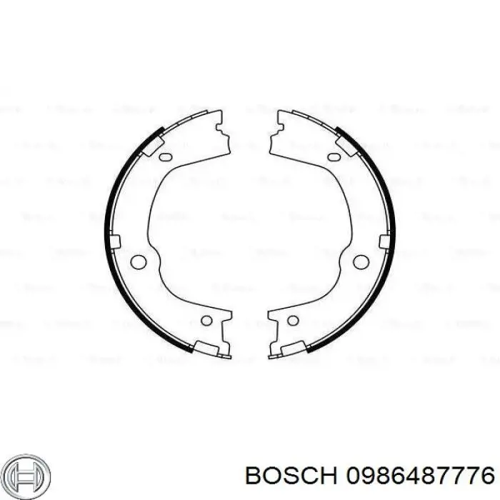 0986487776 Bosch колодки ручника (стояночного тормоза)