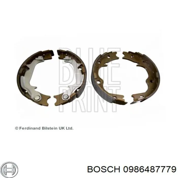 0986487779 Bosch колодки ручника (стояночного тормоза)