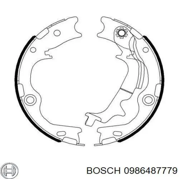 Колодки ручника 0986487779 Bosch