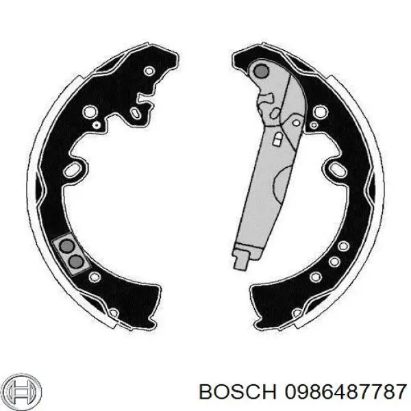 0986487787 Bosch Барабанные тормозные колодки