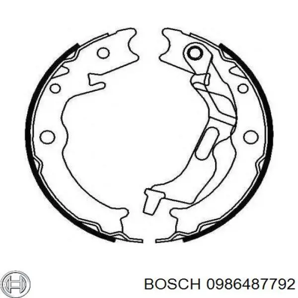 0986487792 Bosch sapatas do freio de estacionamento