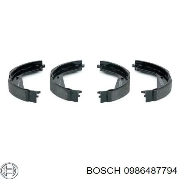 Колодки ручника/стоянкового гальма 0986487794 Bosch