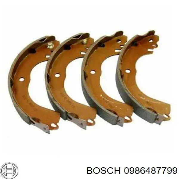 Задние барабанные колодки 0986487799 Bosch