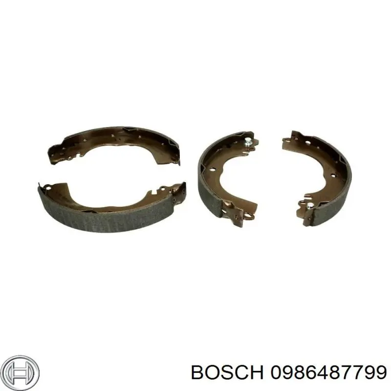 Задние барабанные колодки 0986487799 Bosch