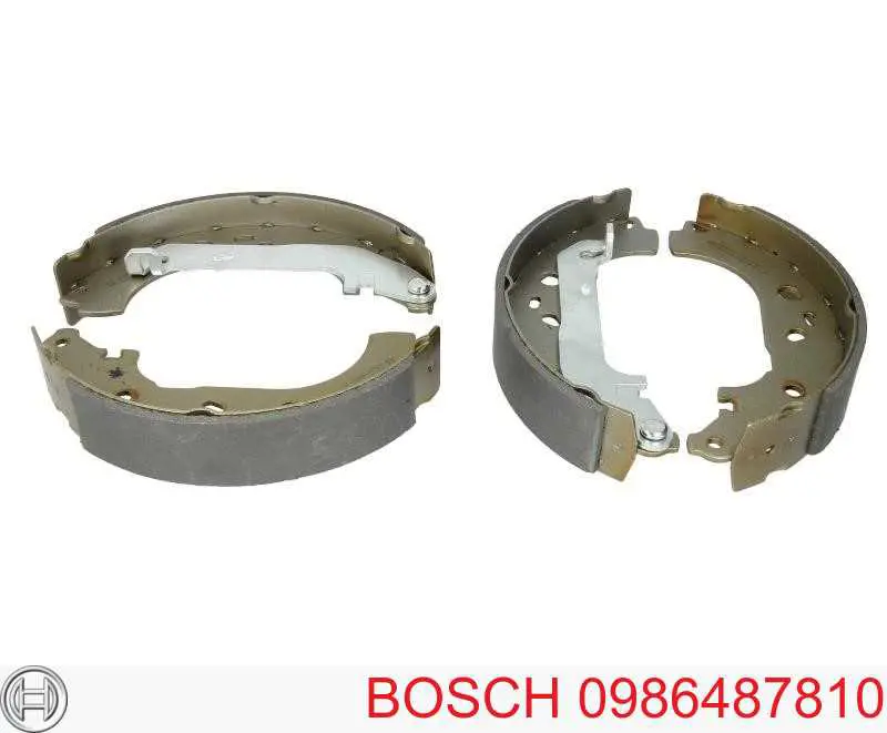 0986487810 Bosch sapatas do freio traseiras de tambor