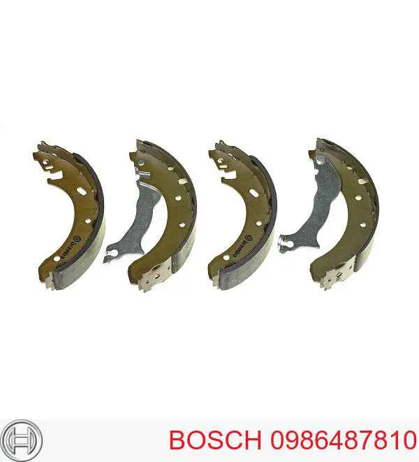 0986487810 Bosch Барабанные тормозные колодки