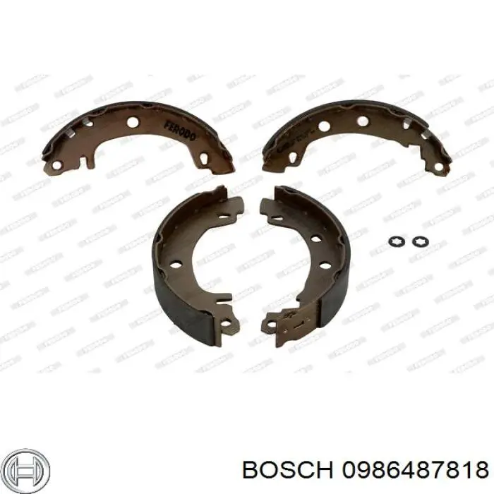 Задние барабанные колодки 0986487818 Bosch