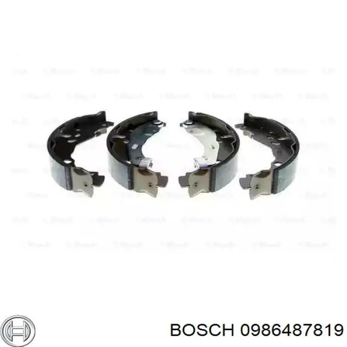 0986487819 Bosch sapatas do freio traseiras de tambor