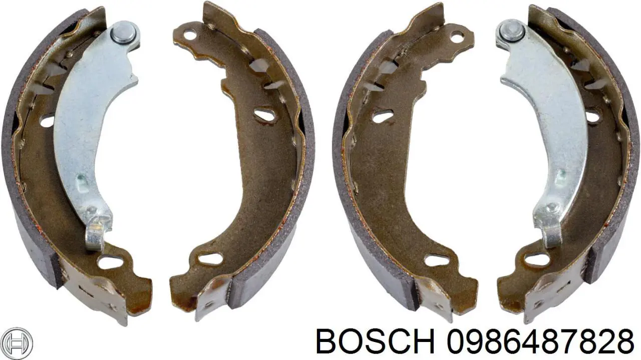 0986487828 Bosch колодки тормозные задние барабанные