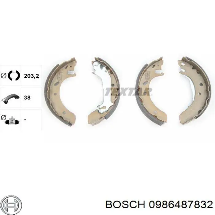 Барабанные колодки Bosch 0986487832