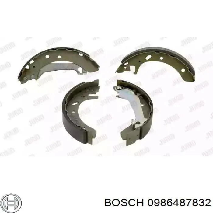 0986487832 Bosch Барабанные тормозные колодки