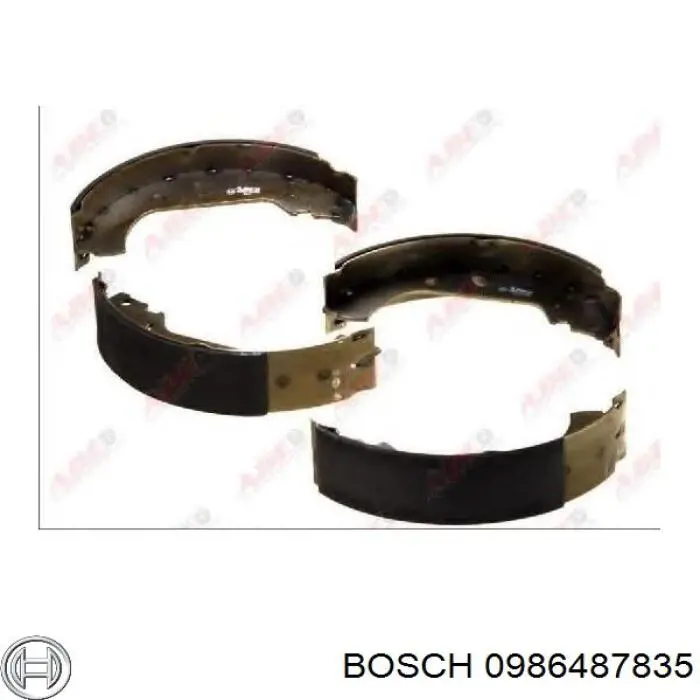 Задние барабанные колодки 0986487835 Bosch