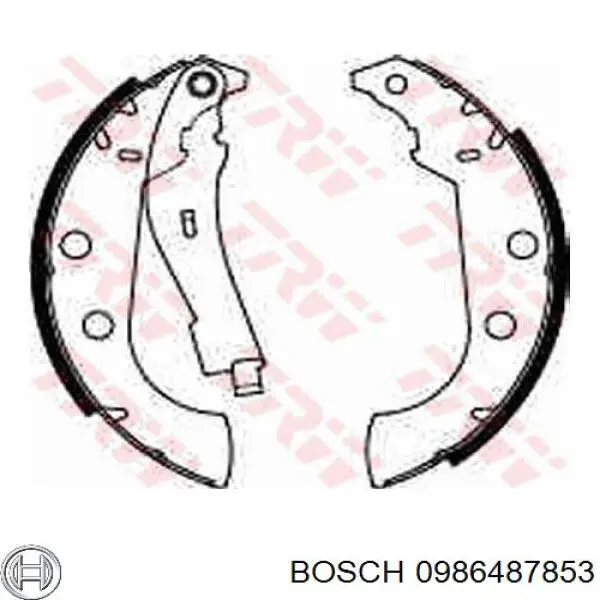 0986487853 Bosch колодки тормозные задние барабанные