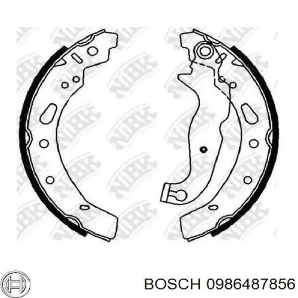 Задние барабанные колодки 0986487856 Bosch
