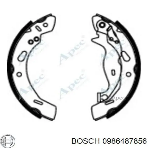 Барабанные колодки Bosch 0986487856