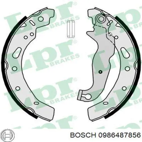 Тормоза рабочие задние ножные и тормозные барабаны Bosch 0986487856 цена, от 22.86 USD