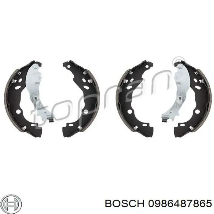 Задние барабанные колодки 0986487865 Bosch