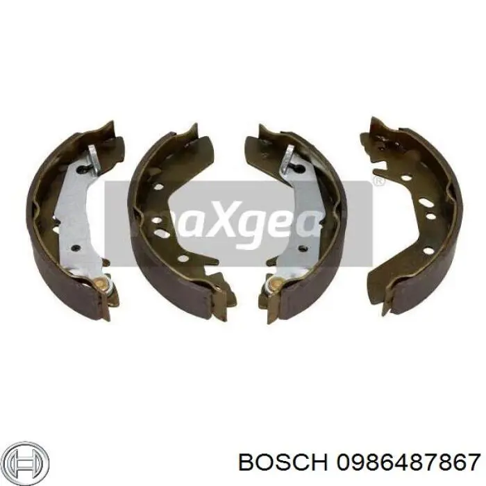 Задние барабанные колодки 0986487867 Bosch