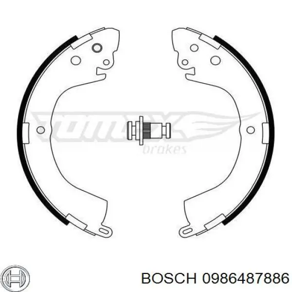 Тормоза рабочие задние ножные и тормозные барабаны Bosch 0986487886 цена, от 29.99 USD