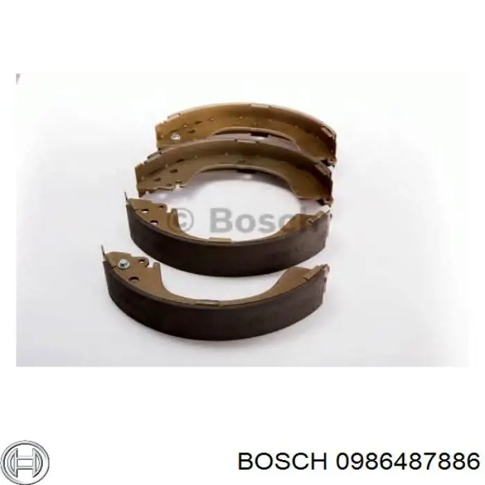Задние барабанные колодки 0986487886 Bosch