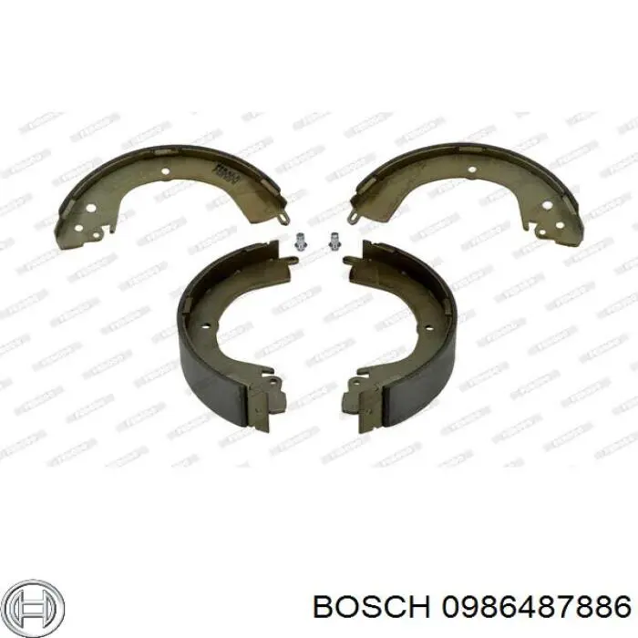 0986487886 Bosch Барабанные тормозные колодки