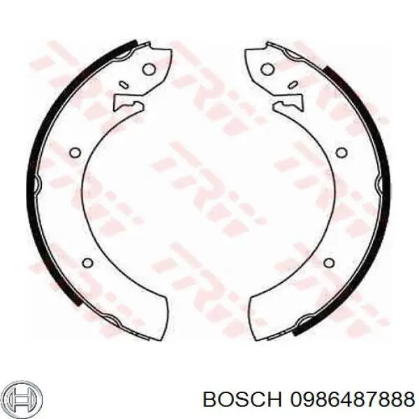 0986487888 Bosch колодки тормозные задние барабанные