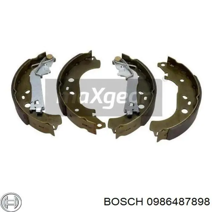 0986487898 Bosch sapatas do freio traseiras de tambor